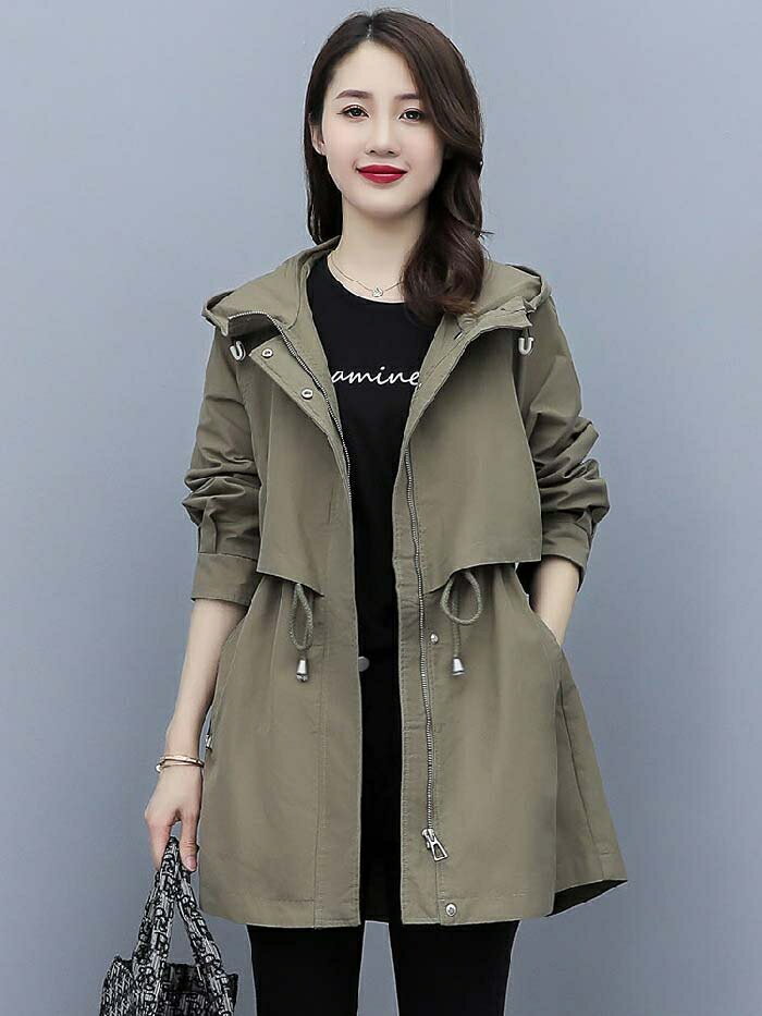 【2点600円割引】アウター レディース 春 秋 フード付き ライトアウター 長袖 スプリングコート パーカー アウター ジャケット 薄手 長袖 コート アウター 羽織り トップス 大きいサイズ 着回し力 着痩せ 体型カバー シンプル