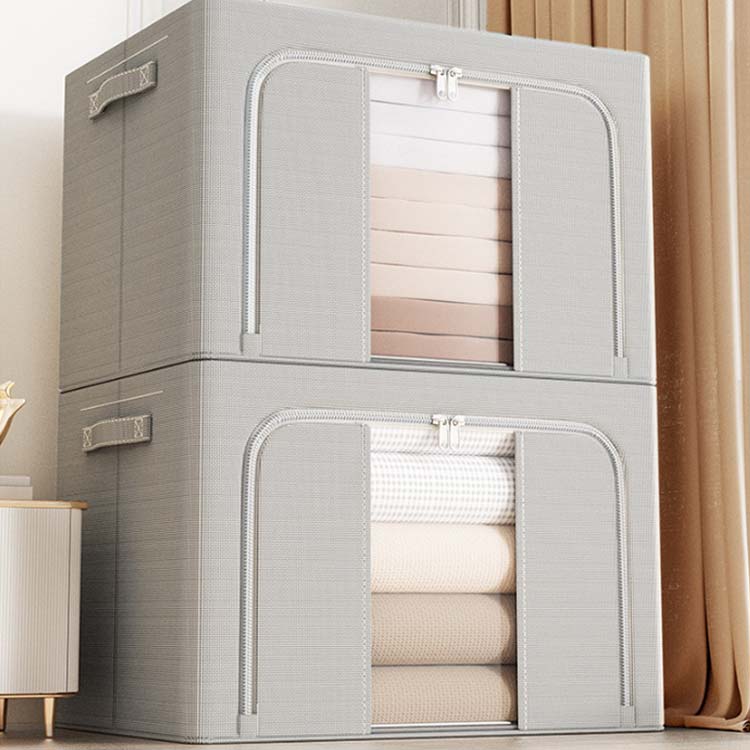 積み重ね 折りたたみ クローゼット収納 押し入れ収納 収納ボックス 窓なし 24L 66L 家庭用 窓付き 2個..