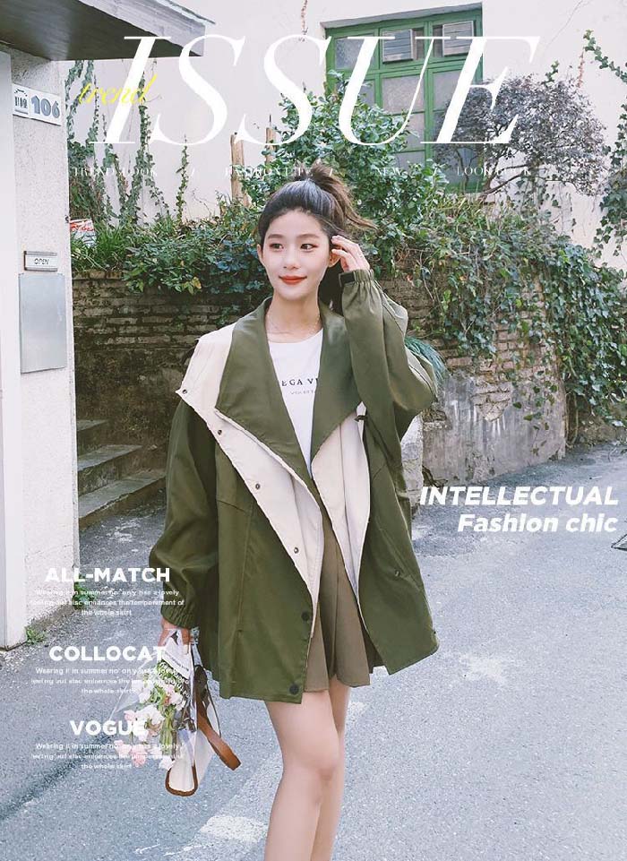 【2点600円割引】コート アウター レディース マウンテンパーカー ジャケット モッズコート モッズパーカー バイカラー Aライン トレンチコート フード スプリングコート パーカー カジュアル 薄手 春 秋 大きいサイズ シンプル カジュアル