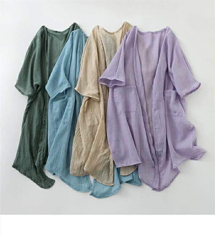 カーディガン リネン レディース 夏 薄手 UVカーデ カーデ 紫外線対策 冷房対策 前開き 綿麻 アウター 大きいサイズ リゾート 長袖 薄手 上着 おしゃれ 羽織り 海 暑い日 羽織り ビーチ 旅行 ママ プレゼント 母の日 ゆったり リネン 春 夏