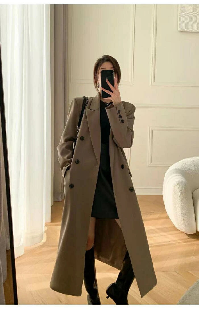 【2点600円割引】トレンチコート レディース テーラードジャケット ロング丈 チェスターコート 春 秋 コート トレンチコート ジャケット アウター スプリングコート 柔らかい オーバーサイズ ゆったり 春秋 大きいサイズ シンプル 上品 通勤 OL