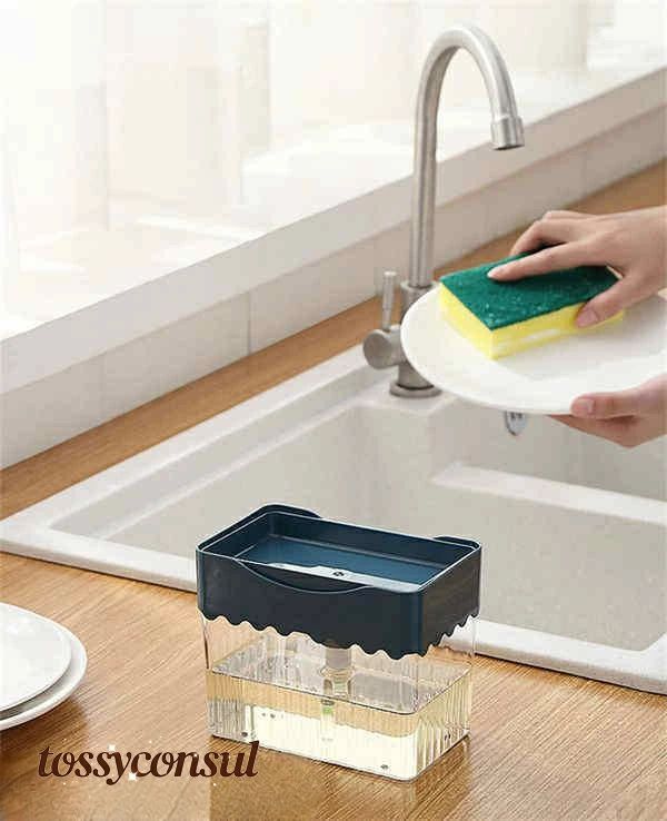 詰め替え容器 詰替え 容器 食器用洗剤 台所洗剤 スポンジ ポンプ リムーブ 洗剤節約 清潔 衛生的 大容量 洗剤 液体 リキッド キチン 台所 バスルーム ケ...