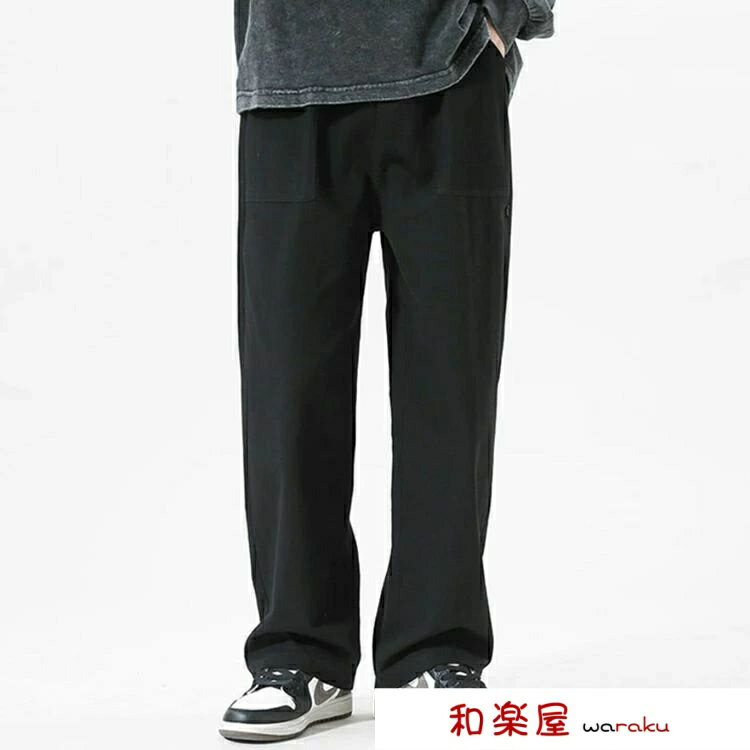 Chino Pants - 【2点600円割引】ワイド カーゴパンツ メンズ ボトムス チノパン 長ズボン 太め ゆったり 無地 大きいサイズ おしゃれ 作業着 カジュアルパンツ アメカジ アウトドア パンツ ストレート 韓国