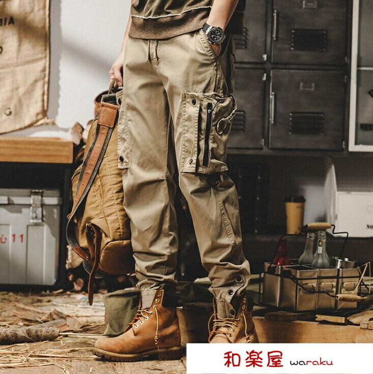 樂天商城 - 【2点600円割引】テーパードパンツ カーゴパンツ メンズ 春秋 防寒 ミリタリー 作業着 ワークパンツ ロングパンツ ウエストゴム ボトムス ジョガーパンツ アウトドア 大きいサイズ