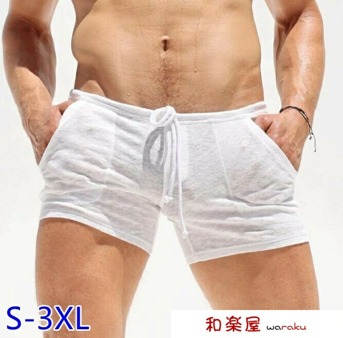乐天商城 - 【2点600円割引】メンズ 3分丈 パンツ スウェット ジムウェア スポーツウェア フィットネス トレーニング 筋トレ 短パン ウエストゴム 無地 ボトムス 部屋着 春 夏 アウトドア お洒落