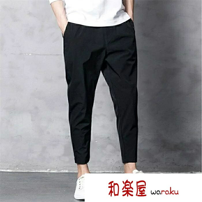 メンズ ガウチョパンツ ワイドパンツ テーパードパンツ 9分丈パンツ 袴パンツ サルエル パンツ サルエルパンツ リラックス ウエストゴム 無地 メンズ ズボン ダンス