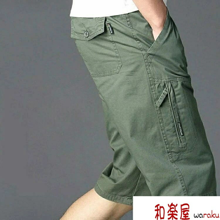 樂天商城 - 【2点600円割引】クロップドパンツ 七分丈 ストレートパンツ メンズ 大きいサイズ 綿 ハーフパンツ シニア 春夏 ズボン ウエストゴム 夏用 無地 ルームウェア カジュアル サマーパンツ 部屋着 薄手 40代 50代 60代 メンズファッション ゆったり リラックス