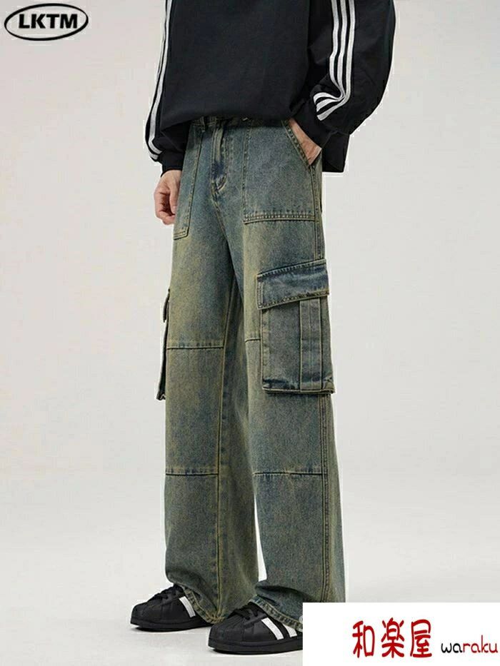 ワイドパ イージーパンツ ジーパン ジーンズ ワイドデニム ゆったり 大きいサイズ デニムパンツ レディース メンズ カーゴパンツ