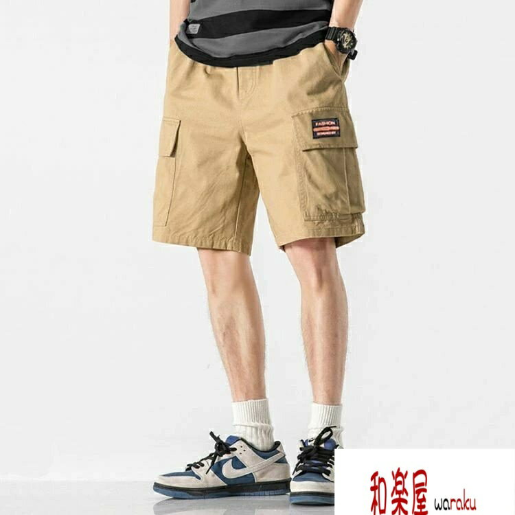 Nylon Shorts - 【2点600円割引】ショートパンツ ポケット付き カジュアル ボトムス シンプル 大きいサイズ 半パン メンズ ハーフパンツ メンズ 作業着 ゴパンツ