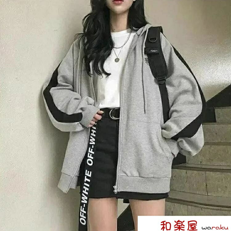 【2点600円割引】フード付 長袖 春秋 アウター ゆったり 羽織 ゆったり 厚手 サイ...