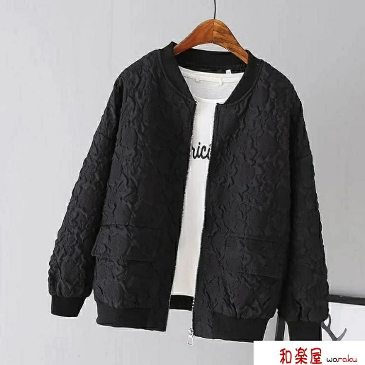 【2点600円割引】アウター レディース ライトアウター 長袖 ブルゾン 韓国 ジャケット 春 かわいい 羽織り ノーカラー ノーカラージャケット 3