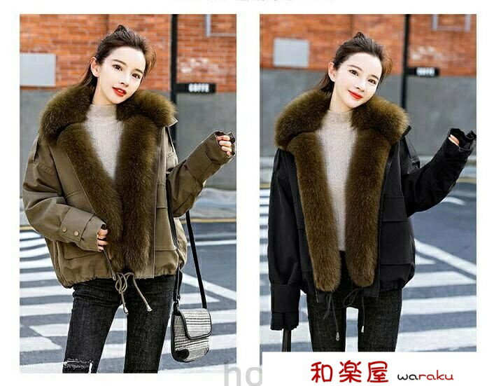 乐天商城 - 【2点600円割引】女性用 ジャケット レディース ファーコート アウター 大人 ショート丈 中綿コート コート 厚手 体型カバー フェイクファー 裹起毛 あったか