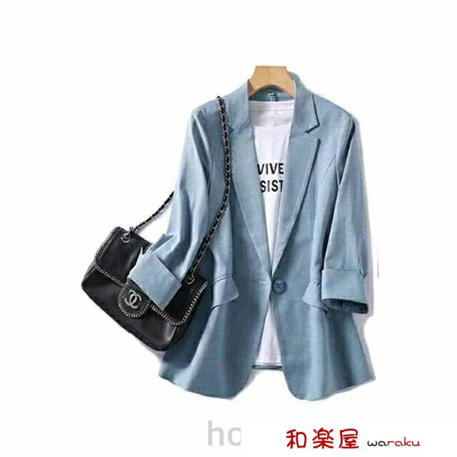 乐天商城 - 【2点600円割引】アウター 冷房対策 夏 リネン ジャケット 七分袖 長袖 薄手 UVカット 綿麻ジャケット テーラードジャケット レディース