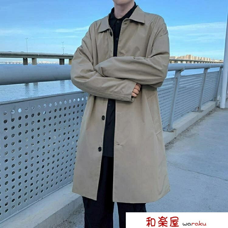 樂天商城 - 【2点600円割引】メンズ ビジネスコート 黒 春 膝上 仕事 防風 軽量 薄手 スプリングコート ミドル丈 メンズ メンズコート バルカラー コート