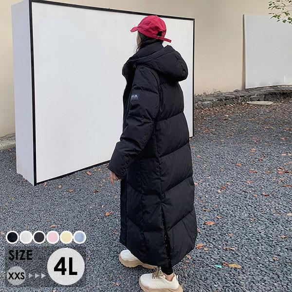 【2点600円割引】防寒性抜群！ ダウンコート フード付き 90％ダウン レディース ダウン ロング コート 小さいサイズ 大きいサイズ アウター ジャケット 冬 ロングダウンコート おしゃれ シンプル 冬服 防寒 柔らかい 暖かい あったか ブラック dd371n1