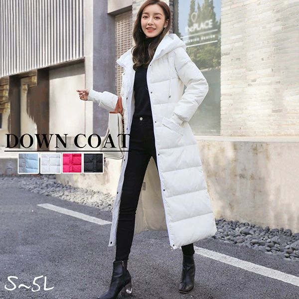 【2点600円割引】ダウンコート レディース ロング 90％ダウン 大きいサイズ 超ロング ダウンコート 防寒性抜群 ダウンジャケット アウター ダウン 冬 ギフト 30代 40代 50代 ミセス 母 ロングコート 暖かい 厚手 軽量 防寒 撥水 あったか 黒 白bs047s1s1c6