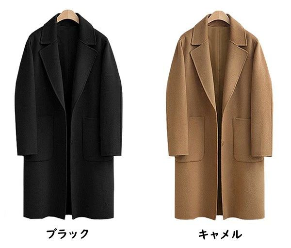 樂天商城 - 【2点600円割引】チェスターコート レディース コート 大きいサイズ キャメル ブラック ロング丈 アウター 韓国 カジュアル シンプル 秋冬物 冬物 冬服 防寒 フォーマル あったか 綺麗な大人シルエット dv047zezeg5
