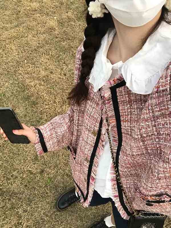 ツイードジャケット レディース 入学式 卒業式 入園式 卒園式 アウター 長袖ジャケット ノーカラー ツイード フォーマル オフィス ママスーツ 結婚式 卒業式 スーツ お宮参り 七五三 春 秋 冬 20代 30代 ml206zezeg5