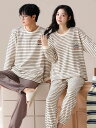 ペア パジャマ レディース メンズ 可愛い しましま ボーダー くま うさぎ 長袖 上下セット パンツ ズボン 部屋着 ルームウェア 寝間着 夫婦 カップル お揃い ペアコーデ ペアルック ギフト プレゼント 結婚祝い クリスマス バレンタイン 旅行 秋冬 パッド付き パット付き