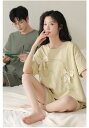 パジャマ 部屋着 半袖パジャマ 可愛い プレゼント リボン レディース メンズ 結婚祝い 男女ペア ペアパジャマ 春 夏 おしゃれ カジュアル 寝間着 上下セッ...
