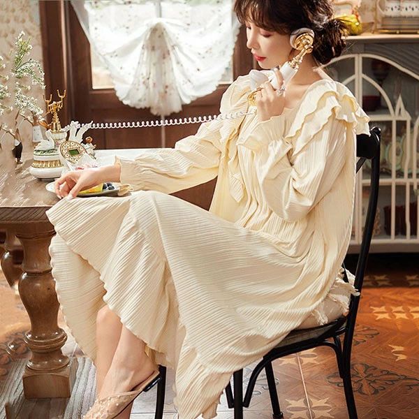 パジャマ ワンピース ルームウェア レディース 大きいサイズ 4L コットン ギフト 誕生日 プレゼント か..