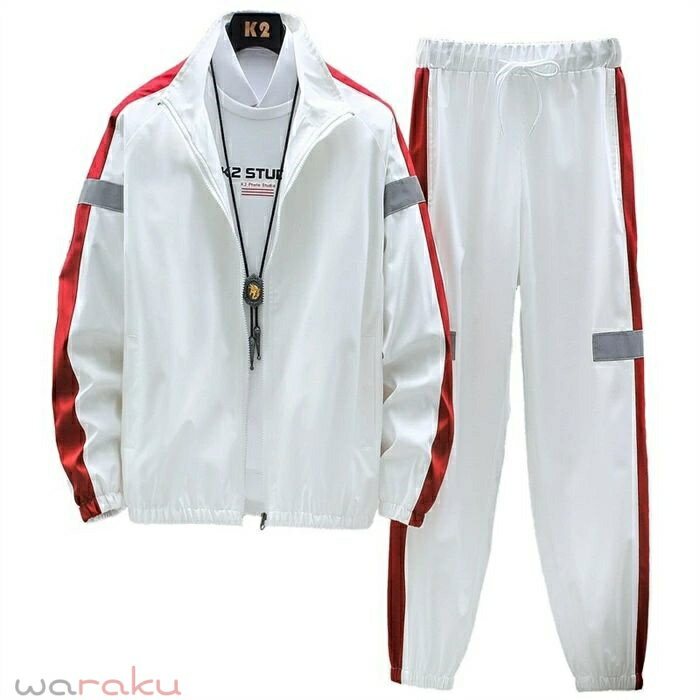 セットアップ メンズ 大きいサイズ スウェット セットアップ ジップアップ パーカー スポーツウエア 運動着 春秋 ジャケット ロングパンツ ジャージ メンズ 無地 カコイイ 2点セット 上下セット(4.0)