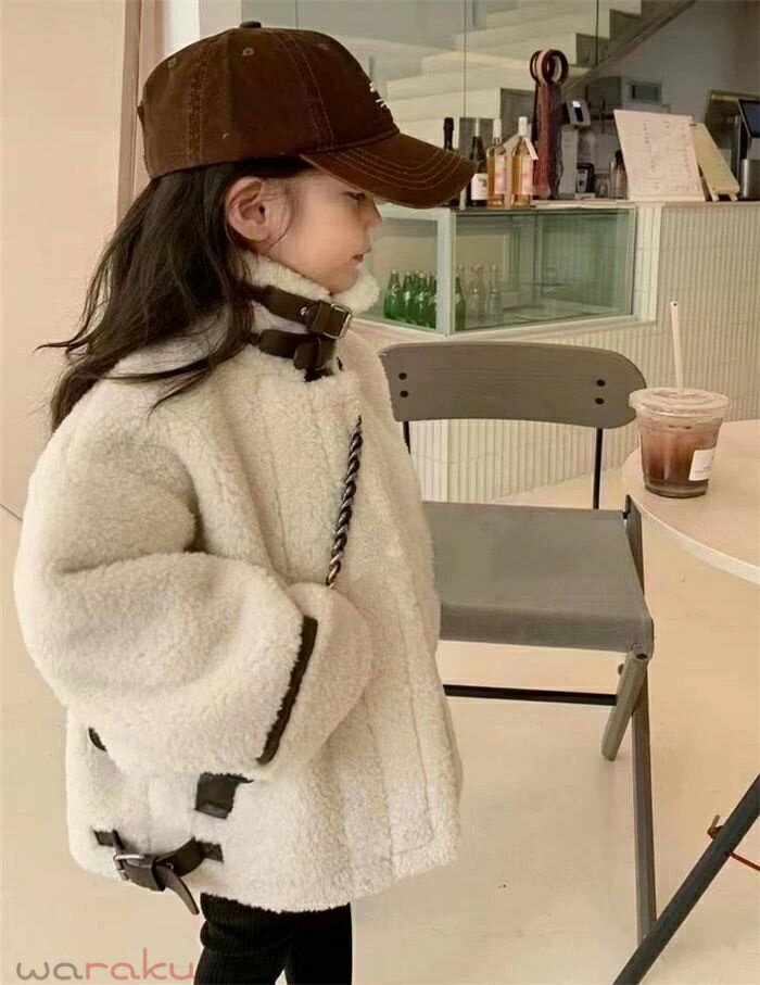 ボアコート キッズ 子ども 子供 女の子 ファーコート ふわふわ 冬コーデ アウター 防寒 暖かい もこもこ ボアジャケット 秋 冬 立ち襟 アウター コート 防寒 フリースジャケット 体型カバー