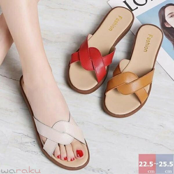 サンダル フラット レディース　サンダル レディース つっかけ サンダル ミュール レディース ぺたんこ おしゃれ 歩きやすい 歩き やすい サンダル レディース 夏　 サンダル つっかけ かわいい 疲れない フラットシューズ ペタンコ つっかけ 旅行 痛くない かわいい 楽ちん