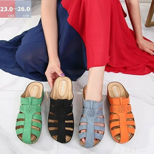 サンダル 靴 レディース ぺたんこ フラット クロ 歩きやすい 旅行 可愛い ミュール　フラットサンダル サンダル ミュール レディース ママ　母親 おしゃれ 歩きやすい 大きいサイズ 疲れない フラットシューズ ペタンコ つっかけ 旅行　レディースミュール　靴　 厚底