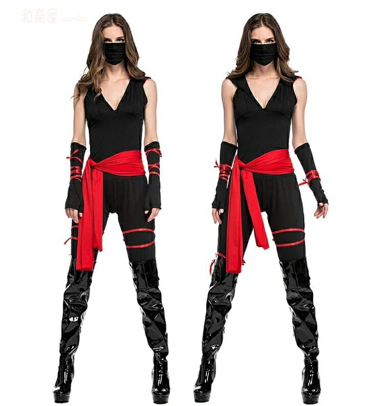 大人用 ハロウィン 衣装 女性 スパイレディース しのび 戦闘服 忍者 ガールズ ハロウィン 仮装 ハロウィーン用品 ハロウィン コスプレ 衣装 ジュニア 舞台...