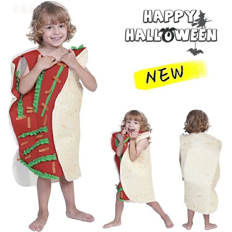 子供 ハロウィン 衣装 子供 食べ物 料理 タコス メキシコ Taco ハロウィン 衣装 キッズ ハロウィン 衣..