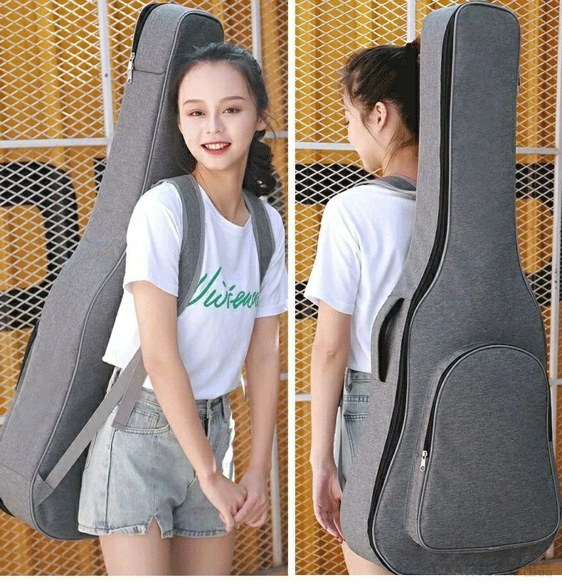 【2点600円割引】ギターバッグ クラシック ギフト ギターケース エレキ アコギ セミハード 背負う ギグバッグ 手提げ リュック型 楽器 アクセサリー 厚い 軽量 シンプル 無地 ギター 収納 ケース 41インチ おしゃれ プレゼント 女子 かわいい