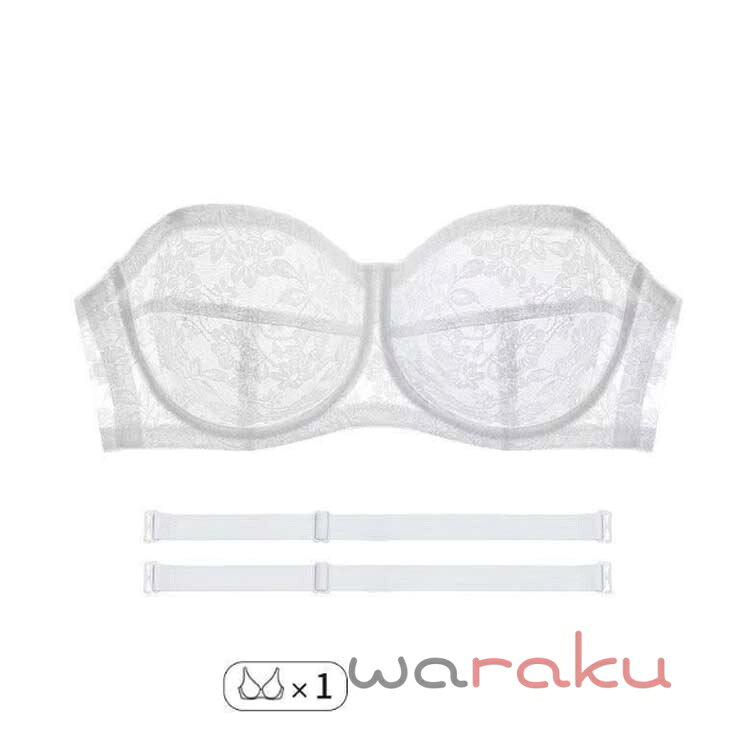 ブラ ブラジャー ストラップレス 大きいサイズ 垂れ防止 レース レースブラ きれいめ ブラジャー 胸を小さく見える 紐なしブラ 2way ドレス ワイヤー入り 下着 ダンス 春 肌着 薄手 結婚式 ずれない 無地 シンプル 可愛い 大人女性