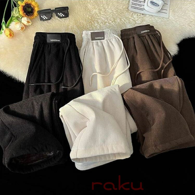 ストレートパンツ フリースパンツ コーデュロイ...の紹介画像2