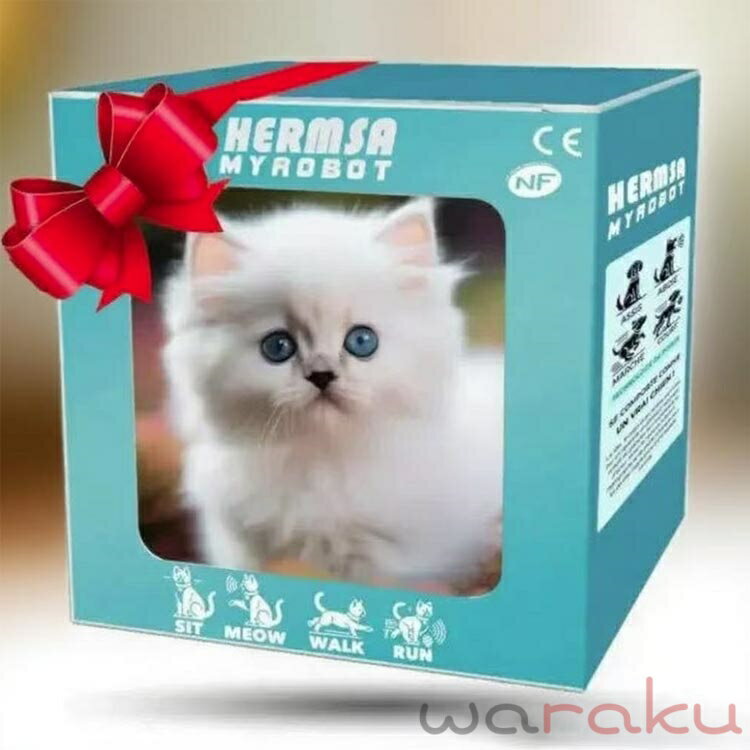 ブラインドボックスのタイプ 猫のぬいぐるみ ロボット猫 電子ペット 動く にゃんこ 誕生日 ぬいぐるみ 猫 鳴く ペット ネコ おもちゃ 女の子 男の子 プレゼント 猫のぬいぐるみ ギフト 2