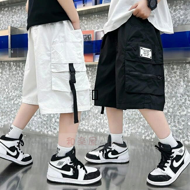 Long-Trousers, Trousers - 【2点600円割引】男の子 ウエストゴム 半ズボン 短パン Gパン ジーンズ 夏 夏服 ゆったり ボーイズ ショートパンツ キッズ ハーフパンツ デニム