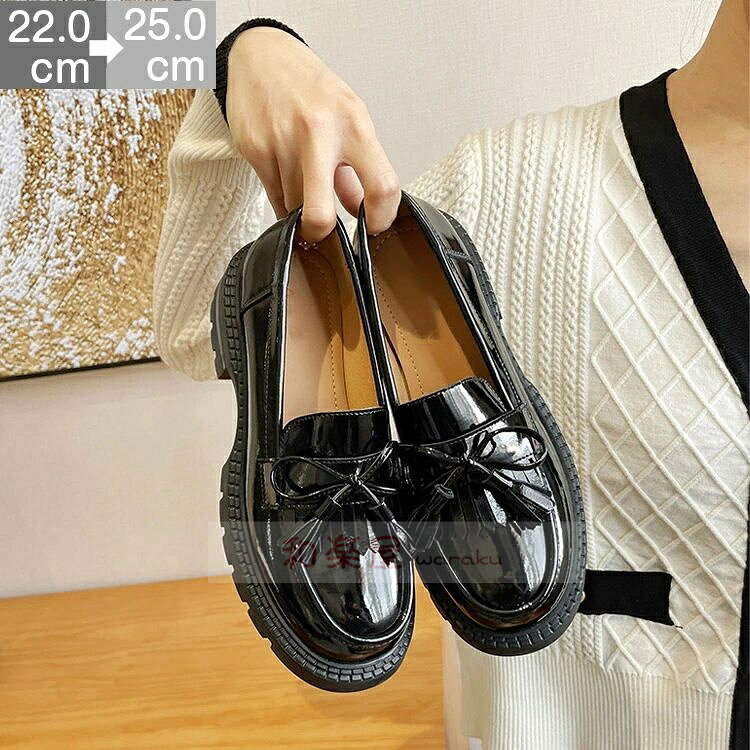 Rakuten - 【2点600円割引】レディース メンズ ローヒール 4cmヒール 痛くない タッセル パンプス 革靴 合成皮革 黒 通勤 通学 おしゃれ ユニセックス ブラ