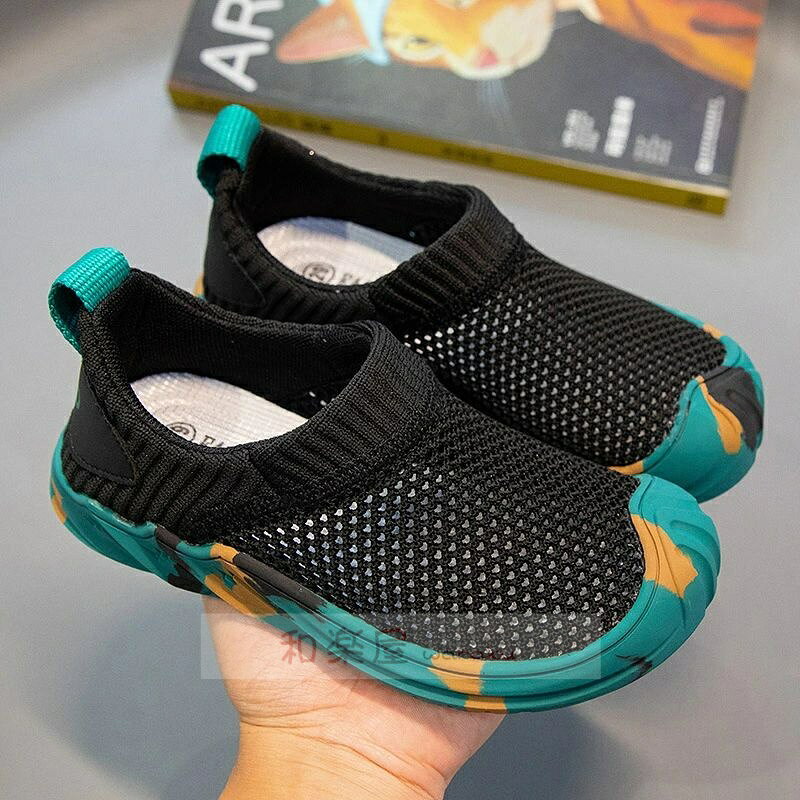 Slippers - 【2点600円割引】女の子 子供靴 涼し スニーカー メッシュ スリッポン 夏 男の子