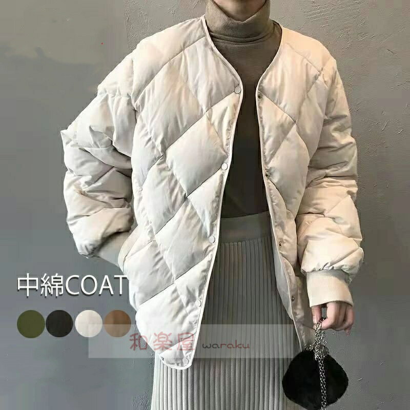樂天商城 - 【2点600円割引】中綿ダウン キルティングコート レディース トップス 冬 中綿コート キルティングジャケット アウター ノーカラー カジュアル あったか 中綿ジャケット キルトジャケット 大きいサイズ 暖かい 軽量 防寒 低身長 高身長