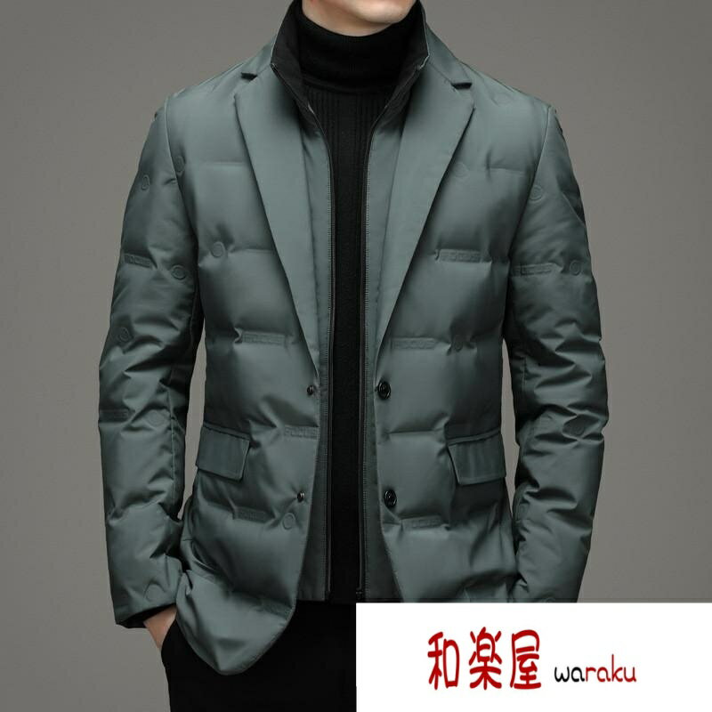 【2点600円割引】ダウンジャケット メンズ ダウンコート 紳士服 テーラードジャケット ビジネス フェザー コート ライトダウン 羽毛 冬..