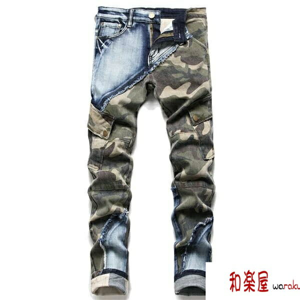 メンズ デニム パンツ ダメージ ジーンズ ストレート Gパン ジーパン アメカジ メンズジーンズ ズボン・