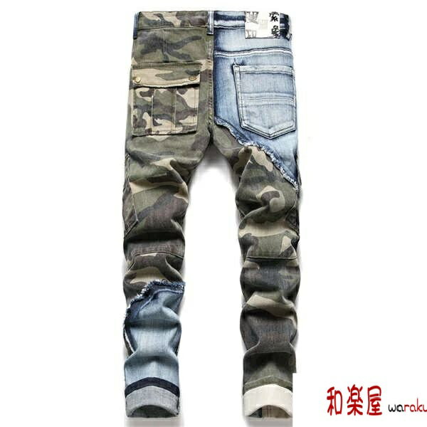 メンズ デニム パンツ ダメージ ジーンズ ストレート Gパン ジーパン アメカジ メンズジーンズ ズボン・