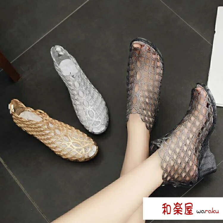 レディース ラバーパンプス メッシュ サンダル オープントゥ ハイヒール ラバーシューズ ラバーサンダル ブーツサンダル