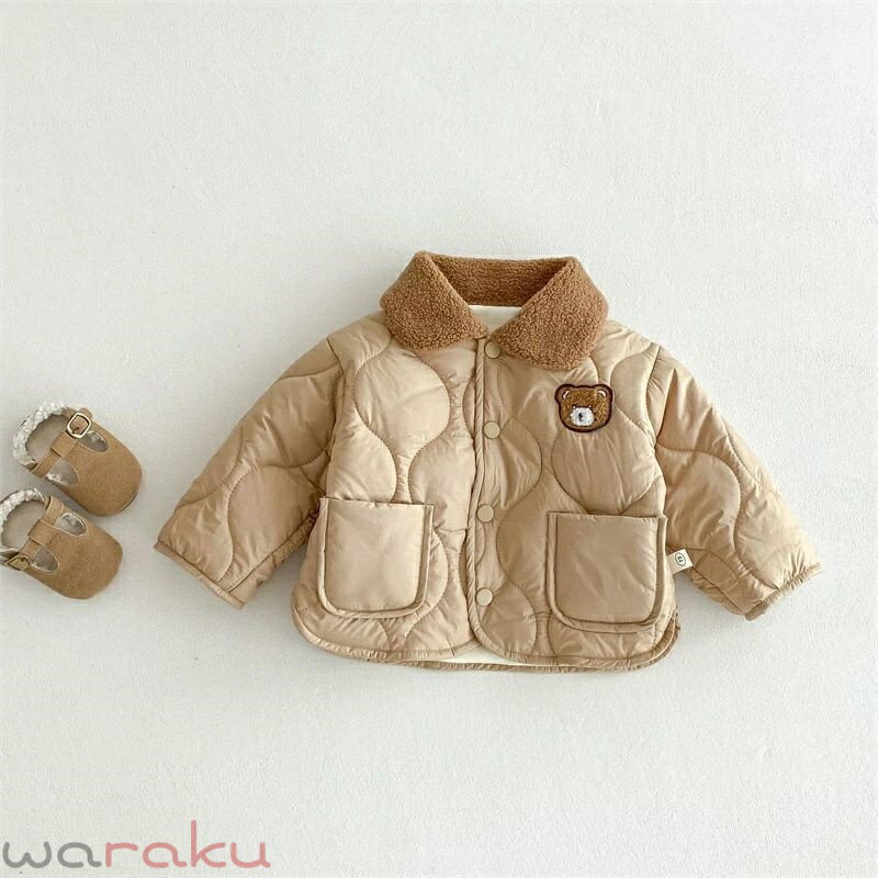 送料無料 ベビー服 コート キッズ 裏起毛 裏ボア ジャケット アウター 子供服 秋冬 赤ちゃん 新生児 長袖 防寒着 外出 カジュアル 人気 可愛い ジュニア 秋冬 プレゼント ギフト 撮影 出産お祝い 百日祝い お宮参り お食い初め ギフト 73 80 90 100cm 楽天海外通販