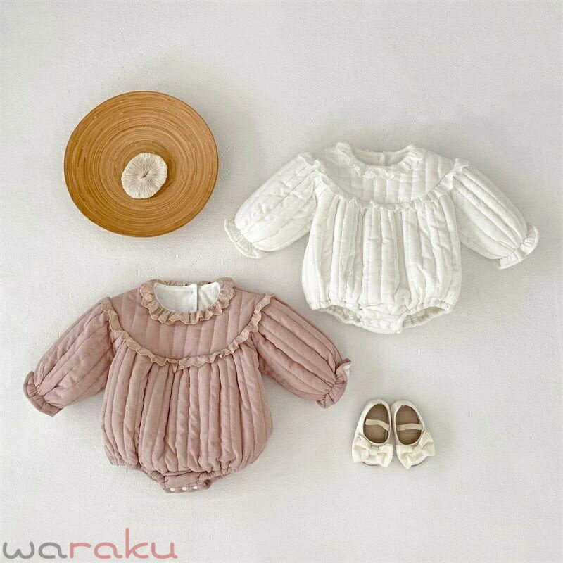 送料無料 ベビー服 ロンパース 秋冬 着ぐるみ 中綿 花柄 北欧風 赤ちゃん 新生児 長袖 防寒着 外出 カバーオール あったか 寝袋 幼児 キッズ服 撮影 出産お祝い 百日祝い お宮参り お食い初め ギフト 66 73 80 90cm 楽天海外通販