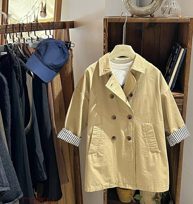 送料無料 女の子 トレンチコート 子供コート コート 子供服 ロングコート 上着 トップス スプリングコート 春 秋 子供服 アウター 子ども ガールズ ジュニア きれいめ おしゃれ 可愛い かわいい フォーマル 卒業式 入学式 子供服韓国ファッション 楽天海外通販