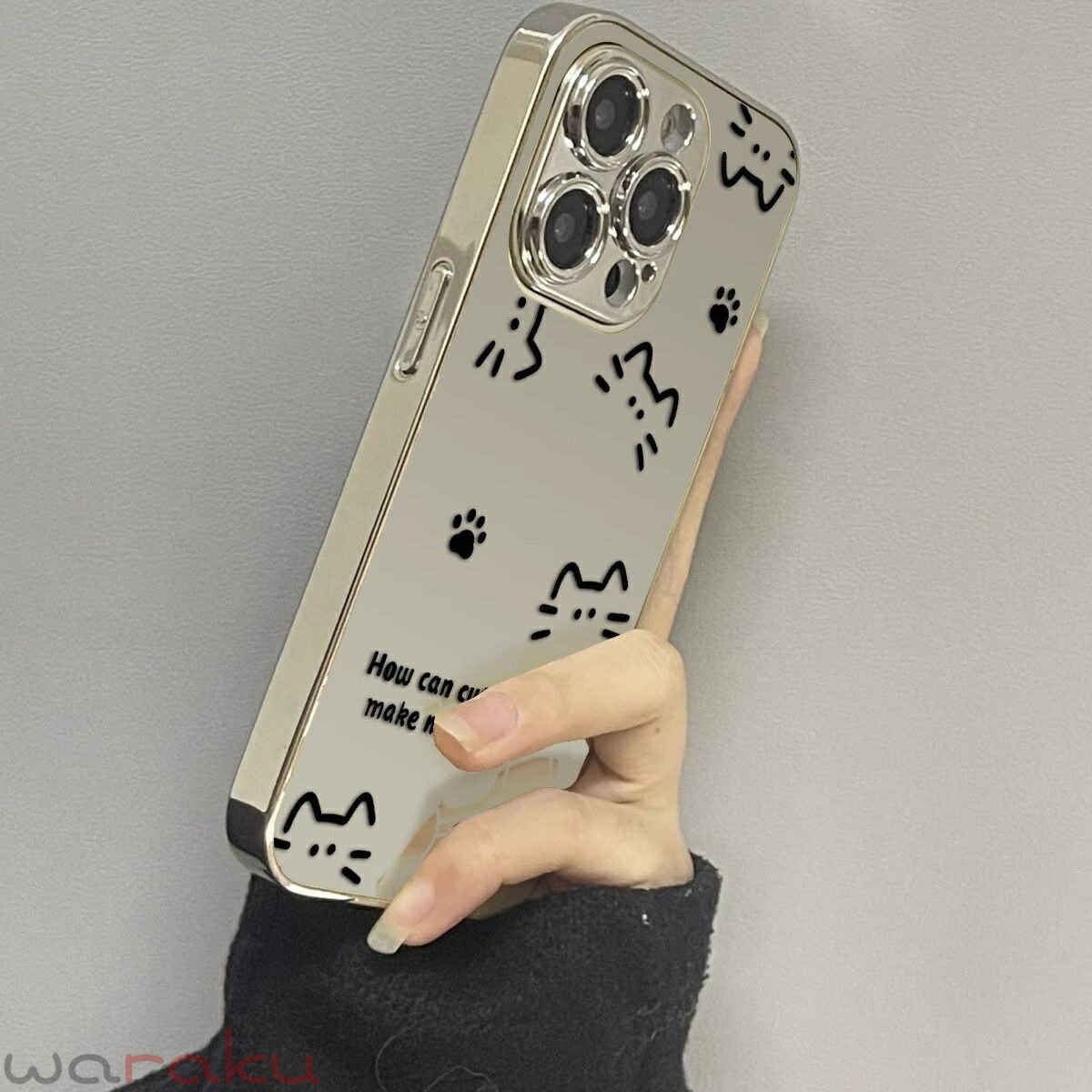 Rakuten - 送料無料 iPhone16 ケース 互換品 キャット cat 猫 カガミ ミラー 高級感 レンズカバー シンプル iPhoneX アイフォン11 12 iPhone 12promax XSMax 15Pro 14plus XR 13promax XS X 14Promax 13Proスマホケース カバー クリア 耐衝撃 楽天海外通