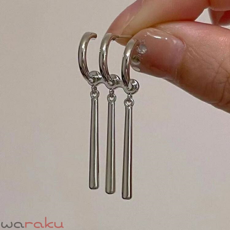 スティックピアス 3連 ピアス リングピアス ハーフフープピアス 片耳用 両耳用 ロ...