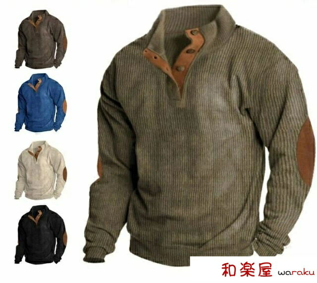 Other - ゴルフシャツ 長袖ポロシャツ メンズ 秋冬厚手ニット スポーツ ゴルフウェア ハイネック ハーフジップパーカー 防寒トレーナー 無地 通勤おしゃれカジュアル 冬服 父の日 体型カバー 大きいサイズ対応