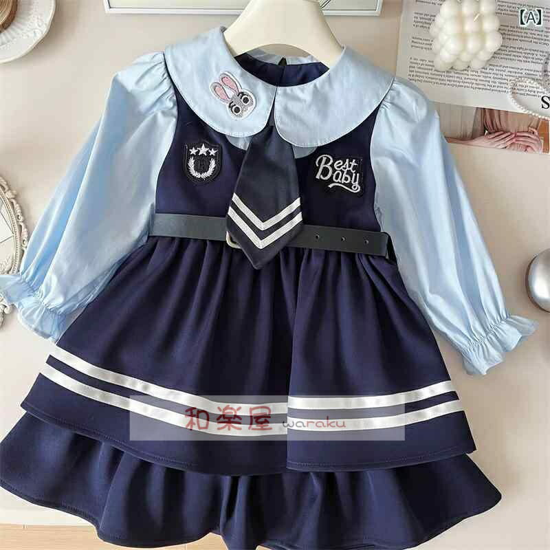 ワンピース 女の子 キッズ 子供 かわいい ロリータ プリンセス 春秋 カレッジ 誕生日 誕生日 ジュディ ウサギ 役員 コスプレ